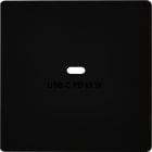 MODELEC - Façade "M" Noir Mat Simple USB Power Delivery magnétique