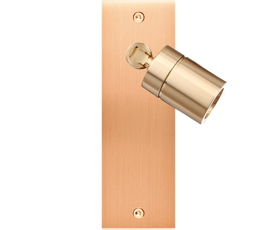 MODELEC - Façade Confidence Laiton Cuivre Satine Etroite Longue Spot 360°