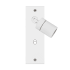 MODELEC - Façade Confidence Laiton Blanc Mat Etroite Longue Spot 360° + B1