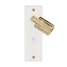 MODELEC - Façade Confidence Laiton Blanc Email Etroite Longue Spot 360° + B1