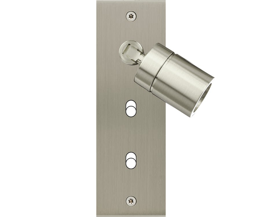 MODELEC - Façade Confidence Laiton Nickel Satine Etroite Longue Spot 360° + B2