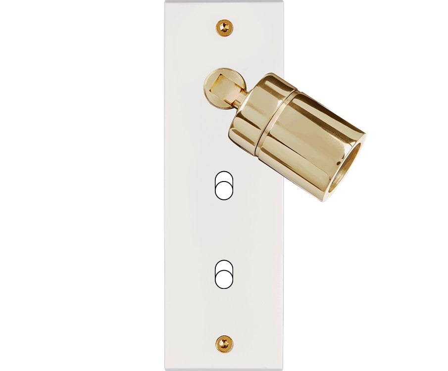 MODELEC - Façade Confidence Laiton Blanc Email Etroite Longue Spot 360° + B2