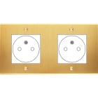 MODELEC - Façade Confidence Laiton Satine Double Horizontale 2X B.Ticino