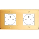 MODELEC - Façade Confidence Laiton Or Miroir Double Horizontale 2X B.Ticino