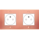 MODELEC - Façade Confidence Laiton Cuivre Satine Double Horizontale Ouverture 44X44