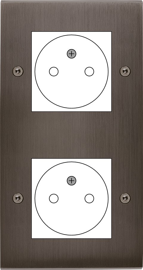 MODELEC - Façade Confidence Laiton Canon De Fusil Double Verticale 2X B.Ticino