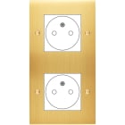 MODELEC - Façade Confidence Laiton Satine Double Verticale 2X B.Ticino