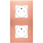 MODELEC - Façade Confidence Laiton Cuivre Satine Double Verticale Ouverture 44X44
