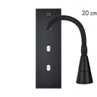 MODELEC - Façade Confidence Laiton Noir Mat Etroite Longue Liseuse 20 + B1 B1