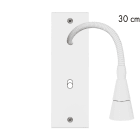 MODELEC - Façade Confidence Laiton Blanc Mat Etroite Longue Liseuse 30 + B1