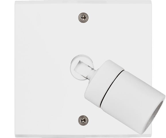 MODELEC - Façade Confidence Laiton Blanc Mat Simple Spot 360° Vis