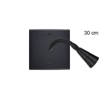 MODELEC - Façade Confidence Laiton Noir Mat Simple Liseuse 30