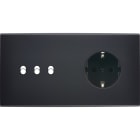 MODELEC - Façade Confidence Laiton Noir Mat Double Horizontale B3 PCK