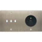 MODELEC - Façade Confidence Laiton Acier Brosse Double Horizontale B3 PC à Vis