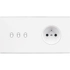 MODELEC - Façade Confidence Laiton Blanc Mat Double Horizontale B3 PC