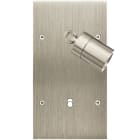 MODELEC - Façade Confidence Laiton Acier Brosse Double Verticale Spot + B1