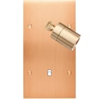 MODELEC - Façade Confidence Laiton Cuivre Satine Double Verticale B1 + Spot 360°