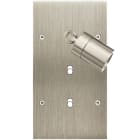 MODELEC - Façade Confidence Laiton Acier Brosse Double Verticale Spot + B1 B1 Aligne