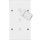 MODELEC - Façade Confidence Laiton Blanc Mat Double Verticale Spot + B1 B1 Aligne
