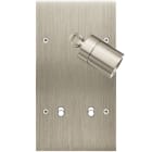 MODELEC - Façade Confidence Laiton Acier Brosse Double Verticale Spot + B2