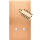 MODELEC - Façade Confidence Laiton Cuivre Satine Double Verticale B2X + Spot 360°