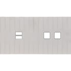 MODELEC - Façade Empreintes LIGNE Blanc Double Horizontale Chargeur USB 2 boutons carrés M