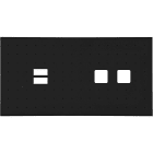MODELEC - Façade Empreintes POINT Noir Double Horizontale Chargeur USB 2 boutons carrés M