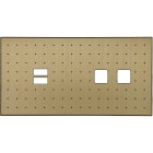 MODELEC - Façade Empreintes POINT Laiton Satiné Double Horiz Chargeur USB 2 boutons carrés