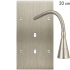 MODELEC - Façade Confidence Laiton Acier Brosse Double Verticale Lis20 + B1 B1 Aligne