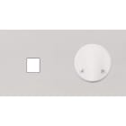MODELEC - Façade Empreintes PLAN Blanc Double Horizontale Média Sortie de Câble, magnet
