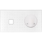 MODELEC - Façade Empreintes POINT Blanc Double Horizontale Média Sortie de Câble, magnet