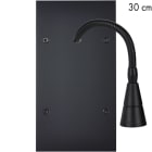 MODELEC - Façade Confidence Laiton Noir Mat Double Verticale Liseuse 30