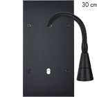 MODELEC - Façade Confidence Laiton Noir Mat Double Verticale Liseuse 30 + B1