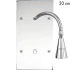 MODELEC - Façade Confidence Laiton Chrome Double Verticale Liseuse 30 + B1