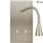 MODELEC - Façade Laiton Acier Double Verticale Liseuse Cone 30 + B2