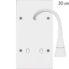 MODELEC - Façade Confidence Laiton Blanc Mat Double Verticale Liseuse 30 + B2