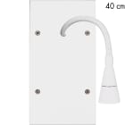 MODELEC - Façade Confidence Laiton Blanc Mat Double Verticale Liseuse 40