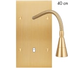 MODELEC - Façade Confidence Laiton Brosse Double Verticale Liseuse 40 + B1