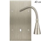 MODELEC - Façade Confidence Laiton Acier Brosse Double Verticale Liseuse 40 + B1