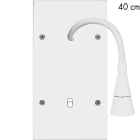 MODELEC - Façade Confidence Laiton Blanc Mat Double Verticale Liseuse 40 + B1