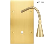 MODELEC - Façade Confidence Laiton Satine Double Verticale Liseuse 40 + B1