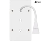 MODELEC - Façade Confidence Laiton Blanc Mat Double Verticale Liseuse 40 + B1 B1 Aligne