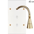 MODELEC - Façade Confidence Laiton Blanc Email Double Verticale Liseuse 40 +B1 B1 Aligne