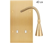 MODELEC - Façade Confidence Laiton Brosse Double Verticale Liseuse 40 + B2