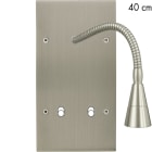 MODELEC - Façade Confidence Laiton Nickel Satine Double Verticale Liseuse 40 + B2