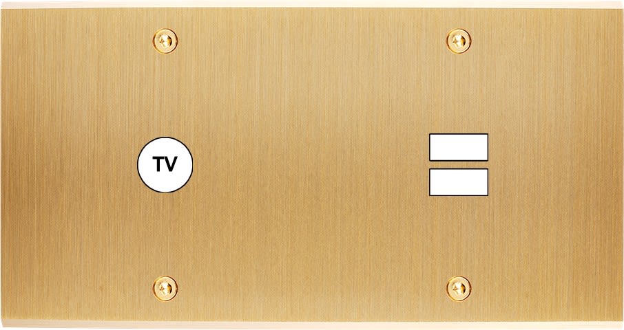 MODELEC - Façade Confidence Laiton Brosse Double Horizontale C1 U1 à Vis