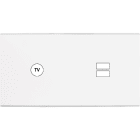 MODELEC - Façade Confidence Laiton Blanc Mat Double Horizontale C1 U1