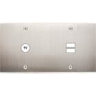 MODELEC - Façade Confidence Laiton Nickel Satine Double Horizontale C1 U1 à Vis