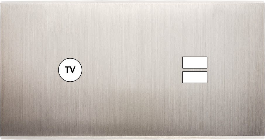 MODELEC - Façade Confidence Laiton Nickel Satine Double Horizontale C1 U1