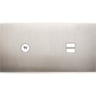 MODELEC - Façade Confidence Laiton Nickel Satine Double Horizontale C1 U1